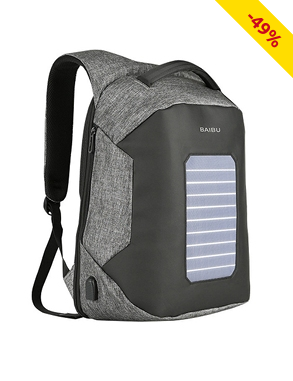 Solar-Rucksack, grau
