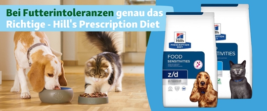 Bei Futterintoleranzen genau das Richtige - Hill's Prescription Diet