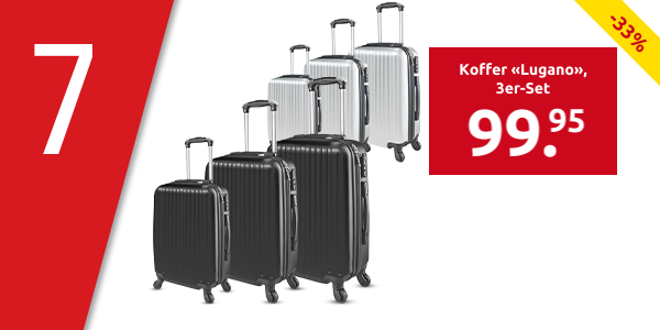 Koffer «Lugano», 3er-Set, grau