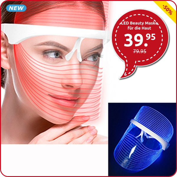 LED Beauty Maske für die Haut, 3 Farben