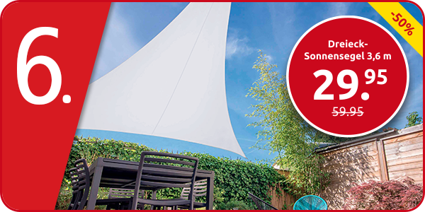 Dreieck-Sonnensegel 3,6 m