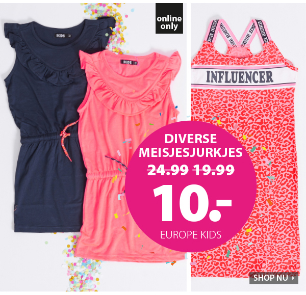 Diverse meisjesjurkjes nu 10 euro!