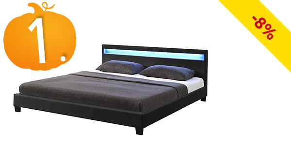 Bett LED «Sonny», schwarz