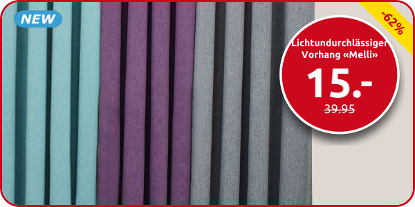 Lichtundurchlässiger Vorhang «Melli», prune meliert