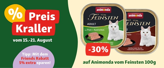 30% Rabatt auf Animonda vom Feinsten