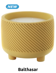 Balthasar Topfkerze, Ø5 cm, senf