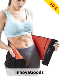 InnovaGoods Schlankheits-Sportmieder unisex, Saunaeffekt, verstellbar 68-94 cm