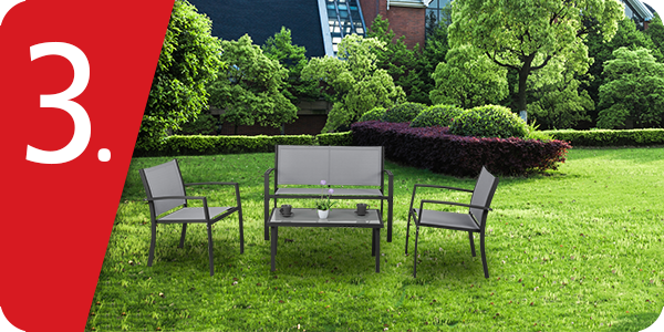 Gartenset «Primo», grau