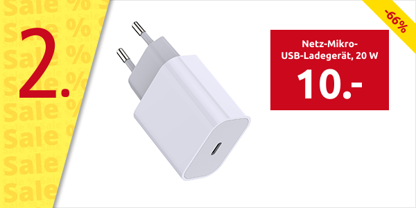 Netz-Mikro-USB-Ladegerät, 20 W