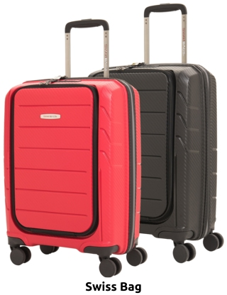 SWISSBAGS Koffer mit Tasche «Oxygen», 55x40x23 cm, rot