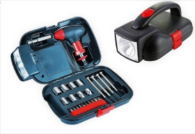 Werkzeugset mit Taschenlampe 25 tlg. Werkzeugset mit Taschenlampe 25 tlg.