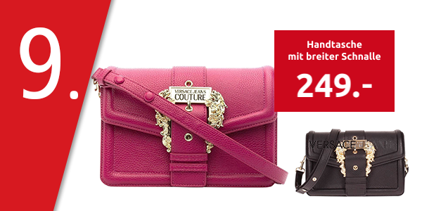 Versace Jeans Handtasche mit breiter Schnalle, himbeer