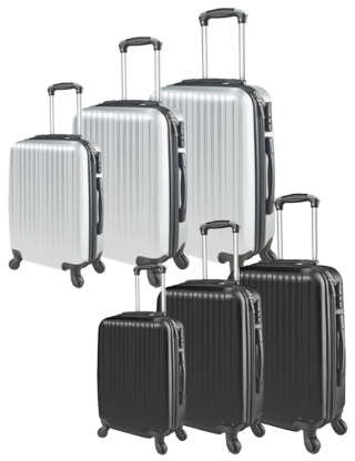 Koffer «Lugano», 3er-Set, schwarz