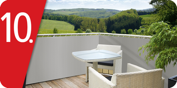 Balkon-Sichtschutz, grau