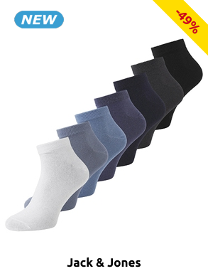 JACK&JONES Socken, 7er-Pack, schwarz/blau/weiss