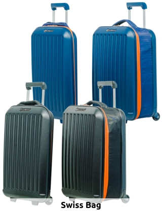 Swiss Bag Koffer «Trolley Cabine Easyjet», zusammenklappbar, blau