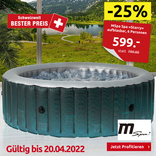 MSpa Spa «Starry» aufblasbar, 6 Personen, 138 Düsen
