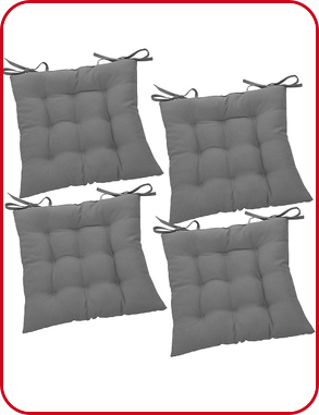 Stuhlkissen «Outdoor», 4 Stück, grau
