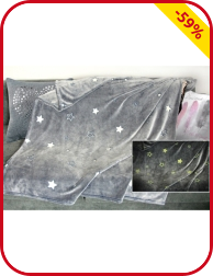 Fleecedecke «Glow Stars»