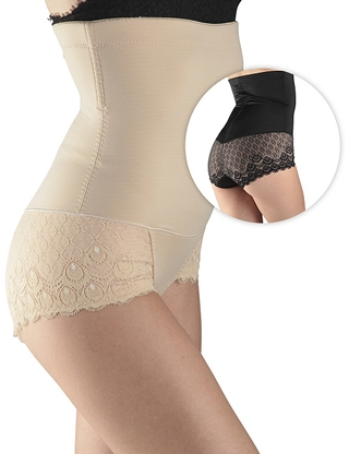 Miederslip mit Stützstäbchen, beige