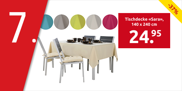 Tischdecke «Sara», 140 x 240 cm, grau