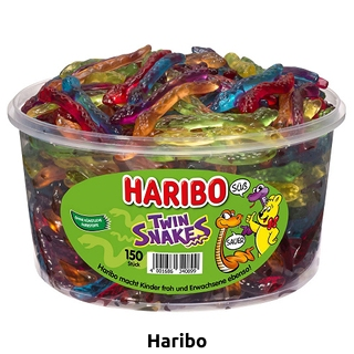 Haribo Twin Snakes süss und sauer, 150 Stück