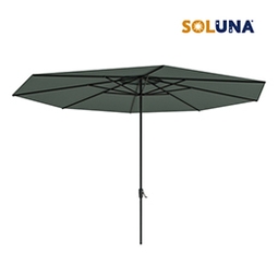 SOLUNA Parasol Nancy polyesther grijs Ø 400 cm | HORNBACH