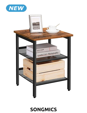 SONGMICS Beistelltisch «Side», 2 Ablagen, B 40 x H 55 x T 40 cm