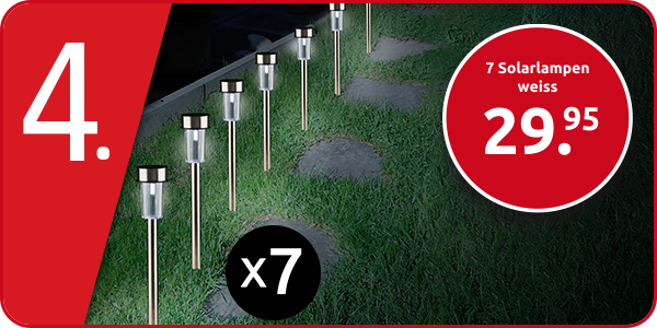 7 Solarlampen weiss