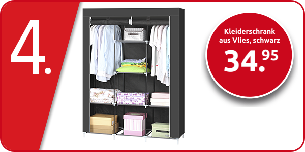 Kleiderschrank aus Vlies, schwarz