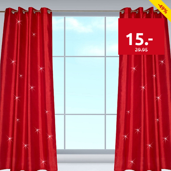 Vorhang «Silk», 140 x 240 cm, 1 Stück, rot