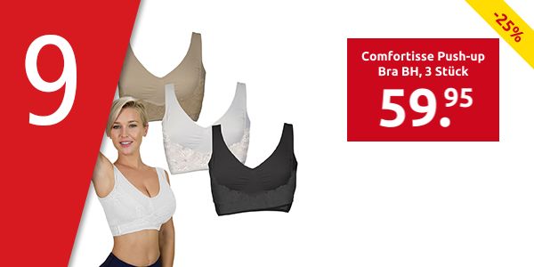 Comfortisse Push-up Bra BH, 3 Stück