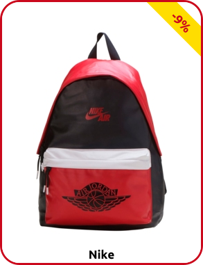 Nike Air Jordan Rucksack, schwarz/weiss/rot