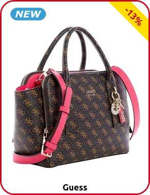 Guess Handtasche «Little Paris», braun/rosa