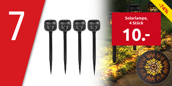 Solarlampe «Flower», 4 Stück