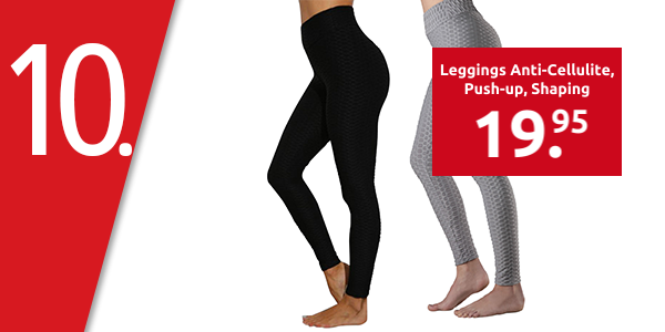 Leggings Anti-Cellulite, Push-up, Shaping, schwarz