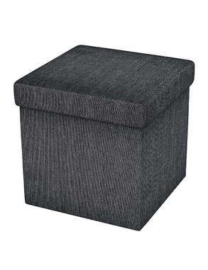 Aufbewahrungshocker aus Stoff, anthrazit