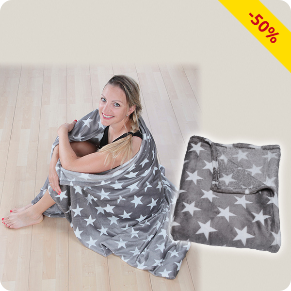 Fleecedecke «Stars», 150 x 200 cm