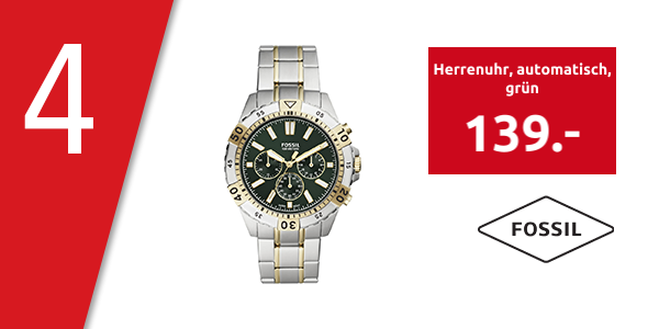 FOSSIL Herrenuhr, automatisch, grün