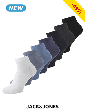 JACK&JONES Socken, 7er-Pack, schwarz/blau/weiss