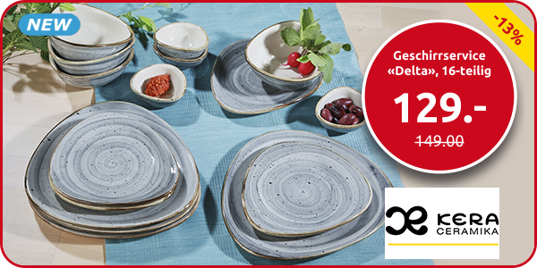 Geschirrservice «Delta» von Kera Ceramika, 16-teilig