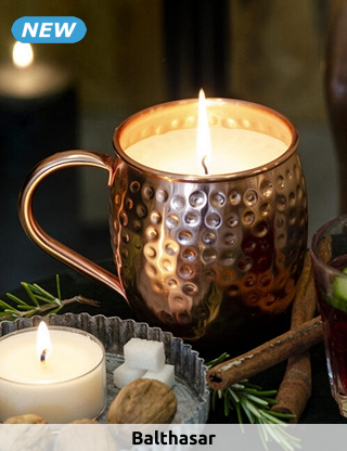 Balthasar Kerze «Cup» aus Kupfer