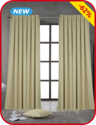 Lichtundurchlässiger Vorhang «Melli», beige meliert