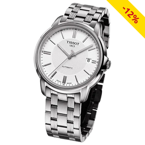 Herrenuhr, Armband aus Edelstahl, silberfarben