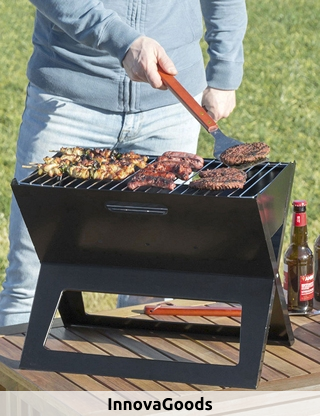 InnovaGoods tragbarer Grill, 45 x 45 cm, 3,1 kg