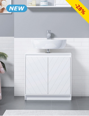 Lavabo-Unterschrank «Noémie», B 60 x H 60 x T 30 cm, weiss
