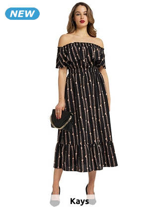 Empirekleid, schwarz bedruckt