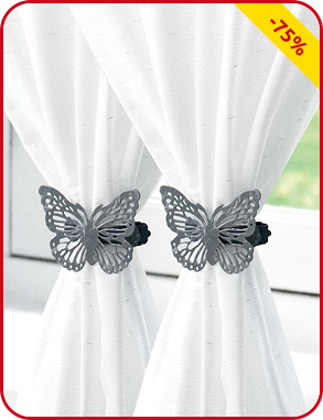 Raffhalter «Schmetterling», 2 Stück, 17,5 cm