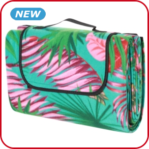 Picknickdecke beschichtet, 150 x 200 cm, blau bedruckt