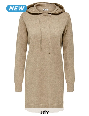 JACQUELINE de YOUNG Sweatshirtkleid mit Kapuze, beige